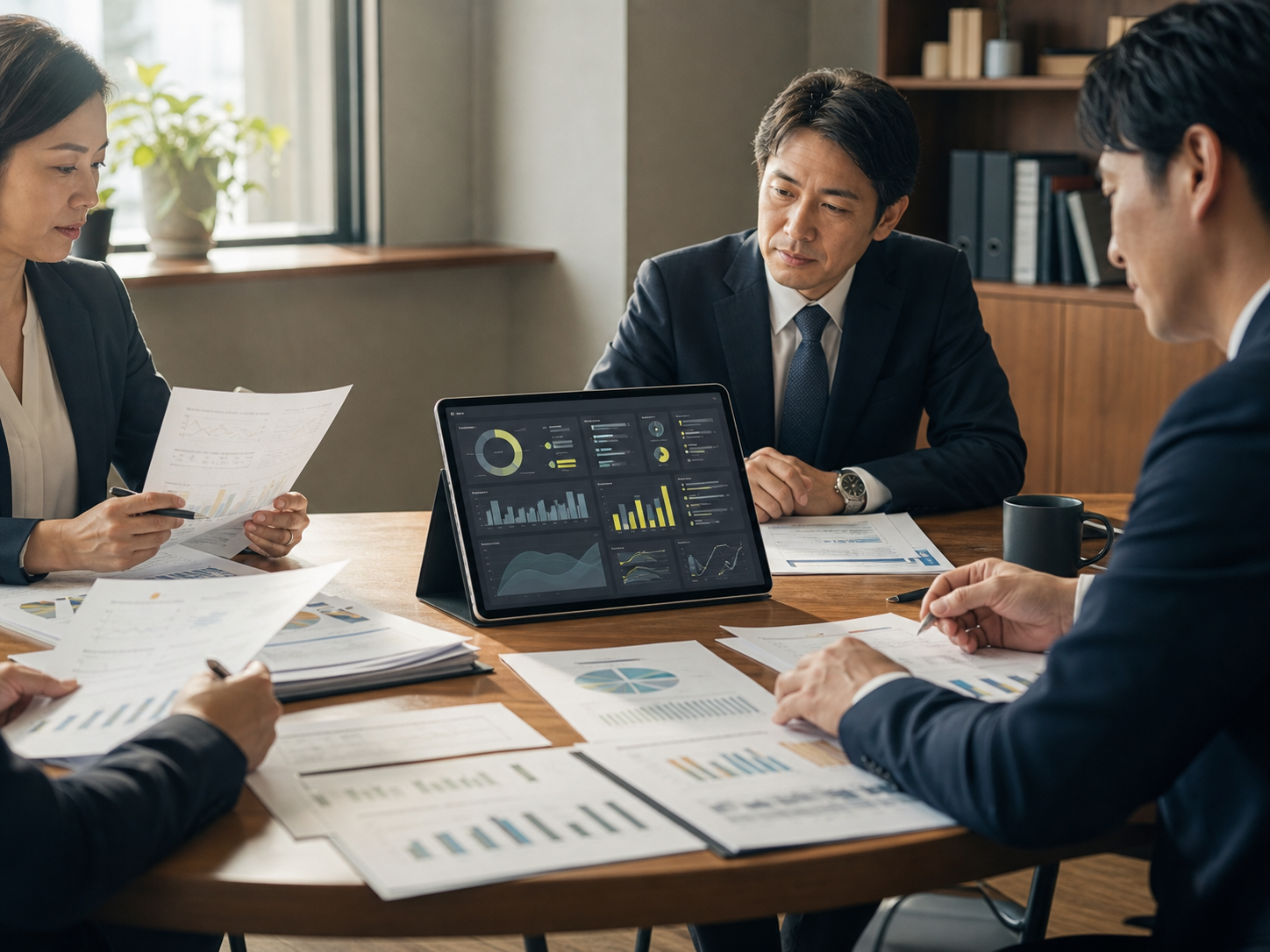 AI導入で紙の業務を経営ダッシュボードへ変えるイメージ