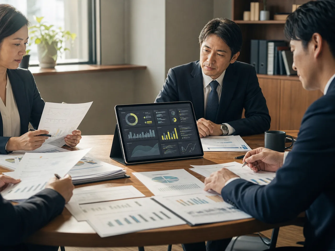 AI導入で紙の業務を経営ダッシュボードへ変えるイメージ