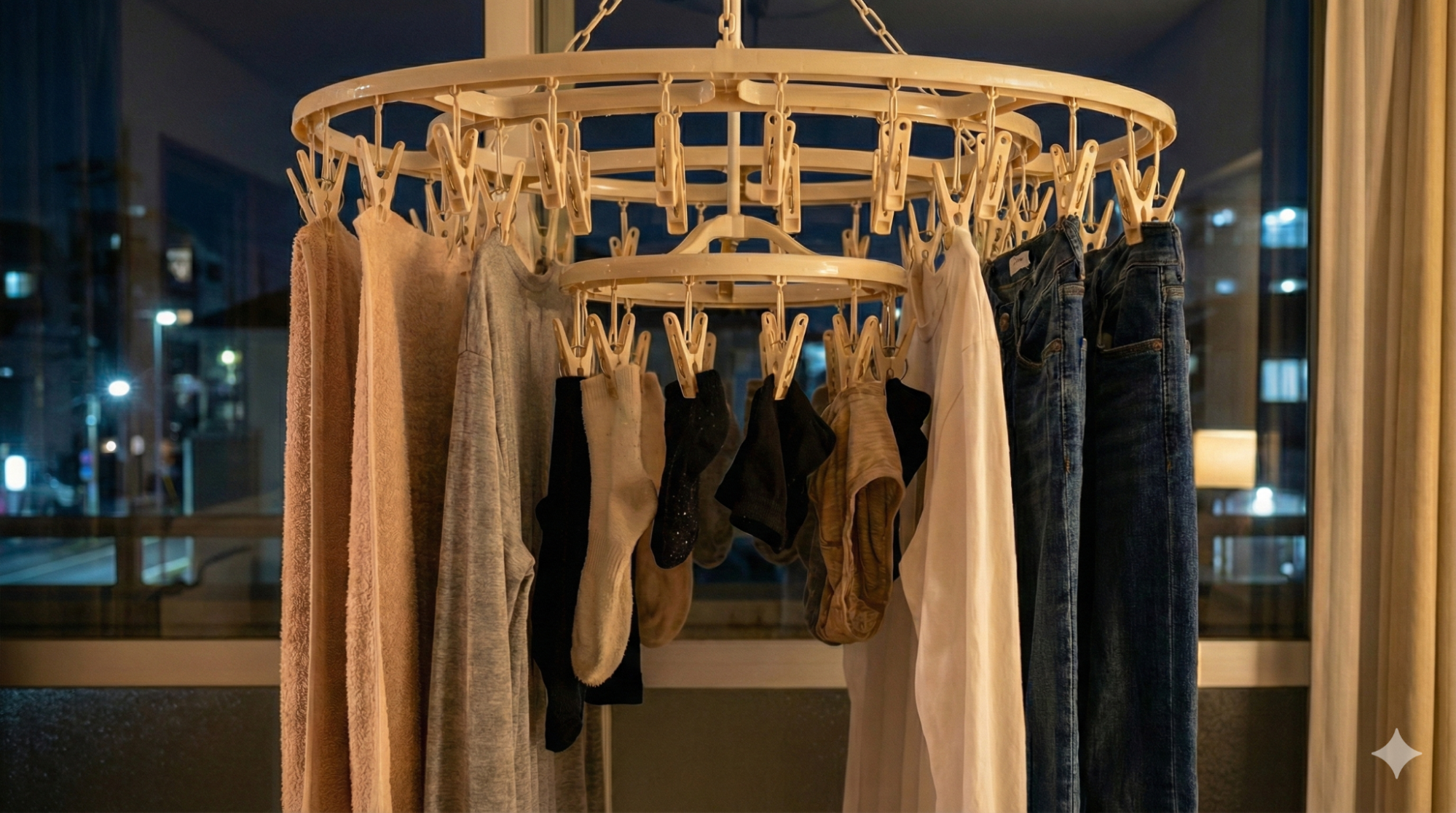 効率的な洗濯物干し